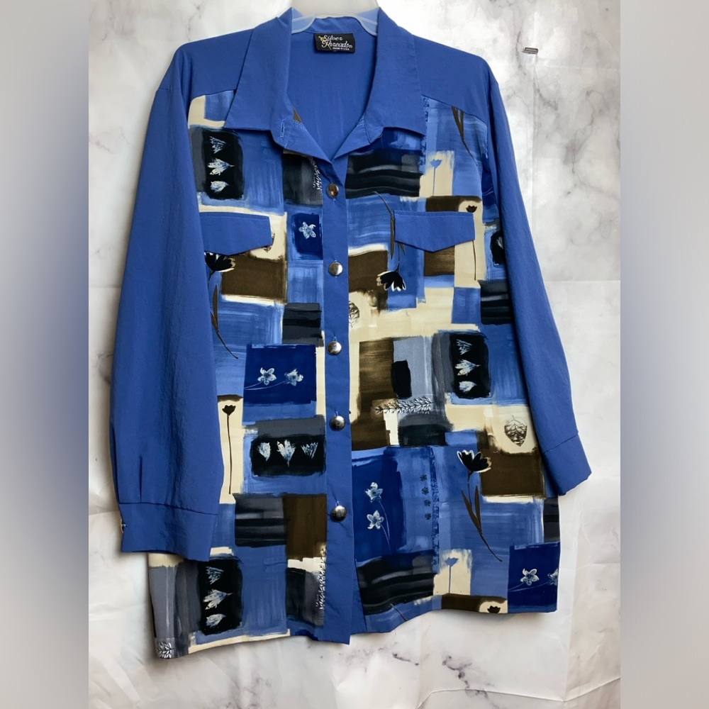 Silver Threads Abstract Print Button Up Dress Shirt & Pants Set - Picture 3 of 15